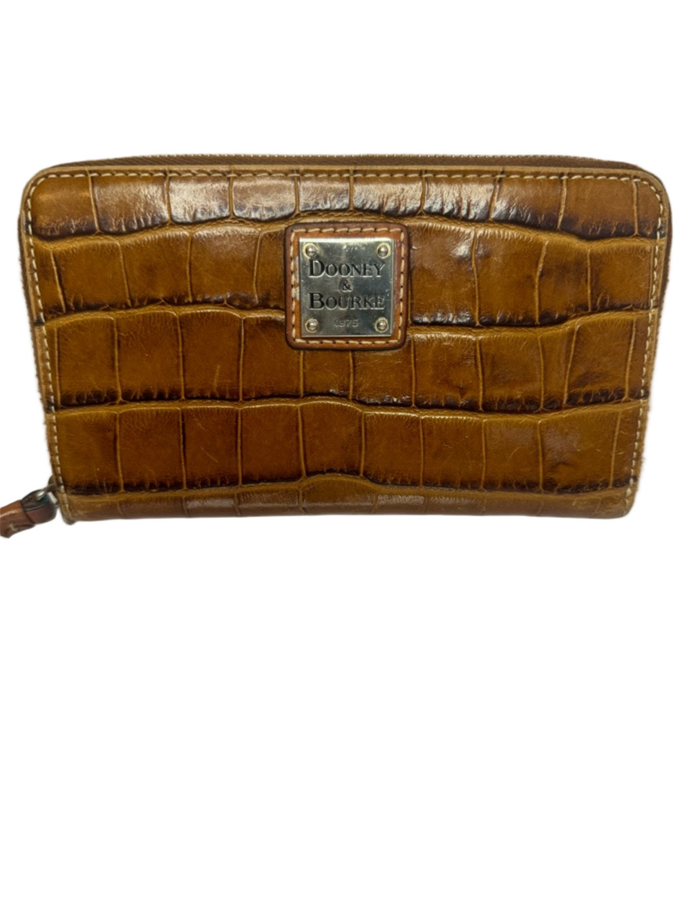 #263 Dooney & Bourke Embossed Leather Zip Around Long Wallet